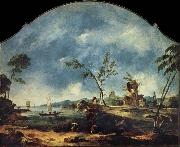 Francesco Guardi Fantastic Landscape oil